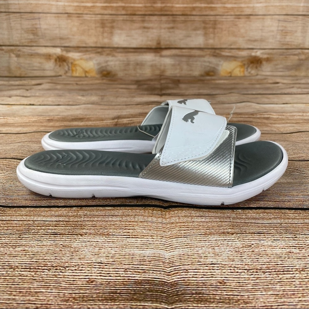 Puma Big Surf  Cat Slides Women Size 10 Sandals - White - NEW